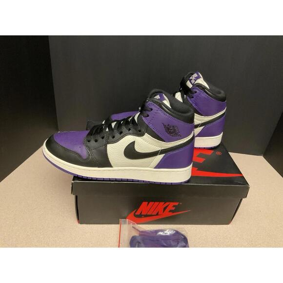 Nike Air Jordan 1 Retro High OG GS Court Purple Shoes Size 6.5Y/Women’s 8. Nice! - Picture 3 of 11